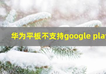 华为平板不支持google play